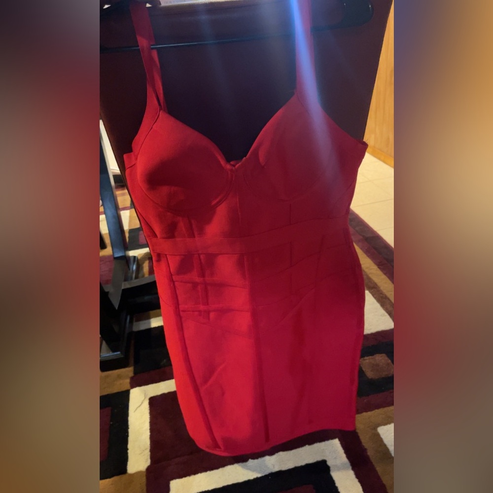 Red Sleeveless Bandage  Dress Great for homecoming